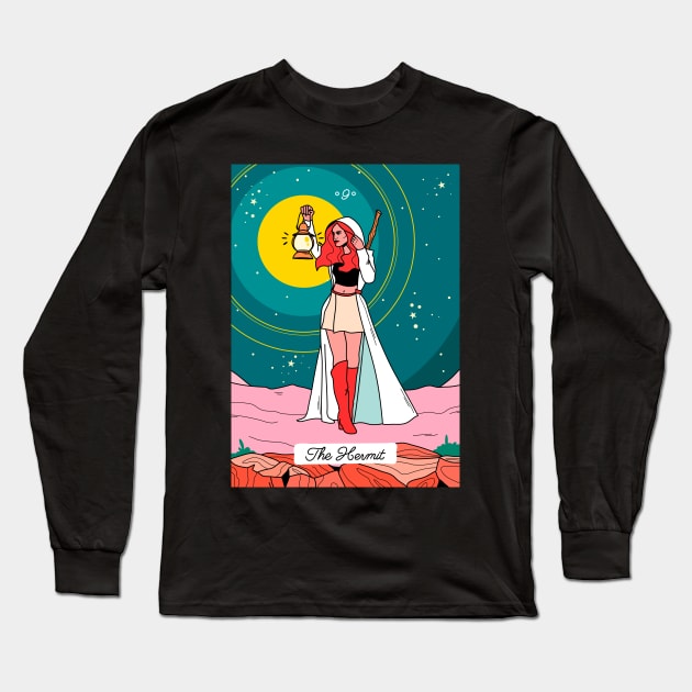 Tarot - The hermit Long Sleeve T-Shirt by magyarmelcsi